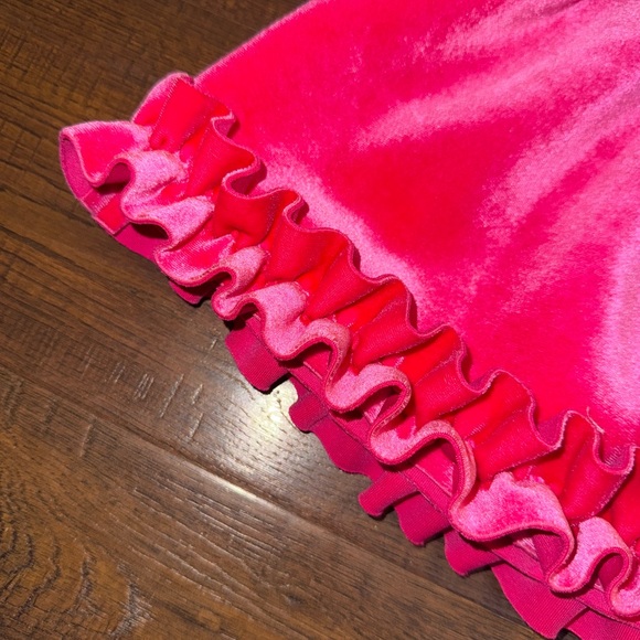 Genuine Kids OshKosh Pink Velvet Dress 2T Holiday Ruffle Party - Picture 5 of 7